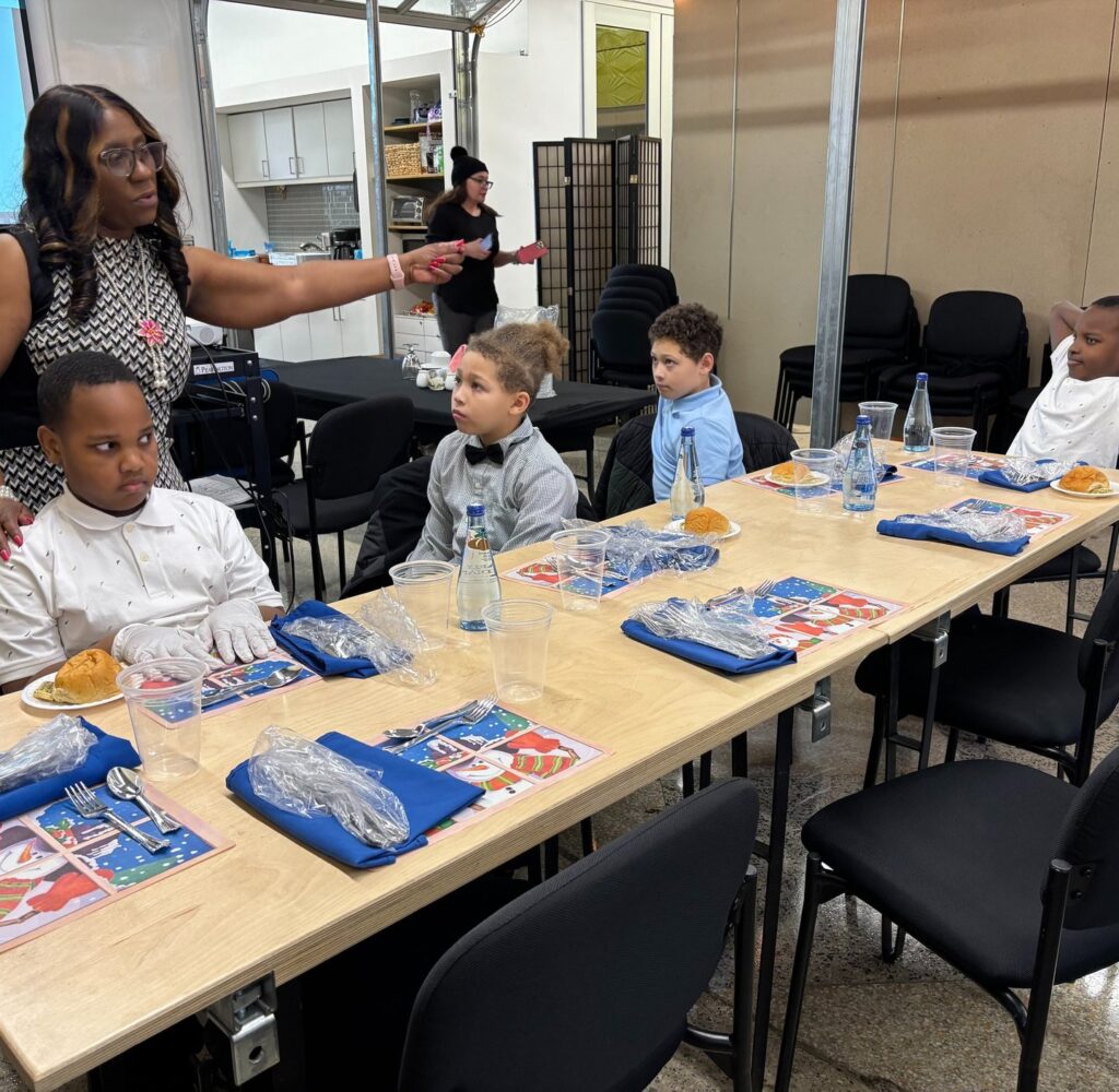 Chef Cornish leading the etiquette class